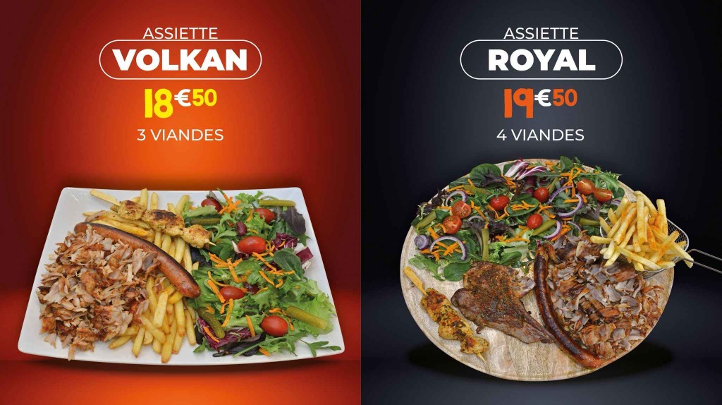 Assiette Volkan et Royal